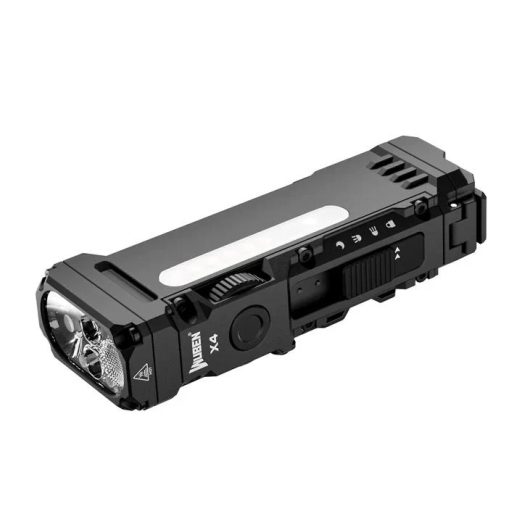 Wuben X4 Ultra-Bright Flat Pocket Flashlight - 1500 Lumens, 205 Metres (Black)