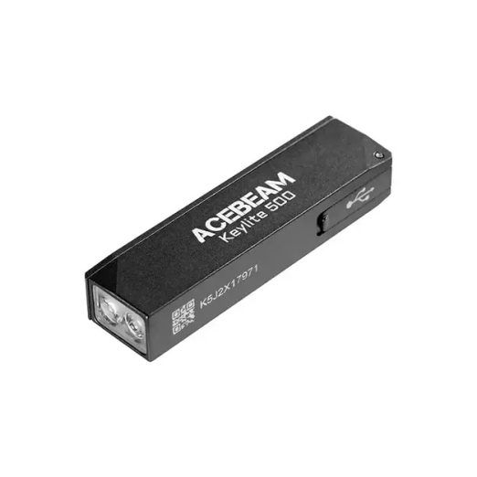 AceBeam Keylite 500 Keychain USB-C Light Black - 500 Lumens, 70 Metres