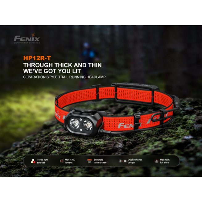 Fenix HP12R-T Separation-Style Headlamp Red - 1300 Lumens, 200 Metres - Image 5