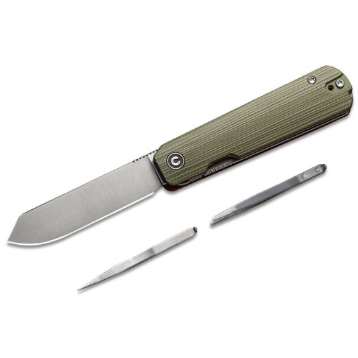 CIVIVI Sendy, Green G10, Satin Nitro-V Spey Blade, C21004B-1