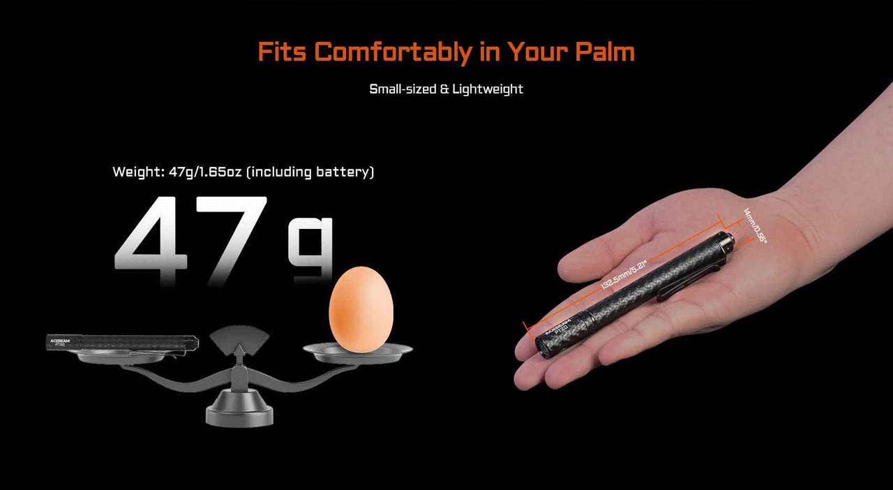 AceBeam PT20 USB-C Rechargeable Penlight - 500 Lumens, 80 Metres - Image 12