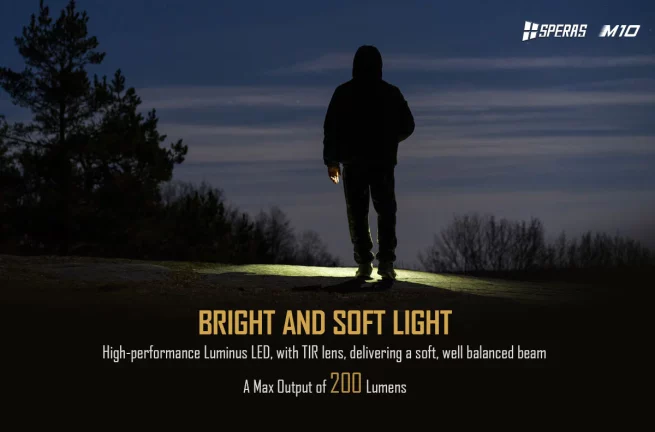 SPERAS M10 Small EDC Flashlight - 200 Lumens, 58 Metres - Image 9