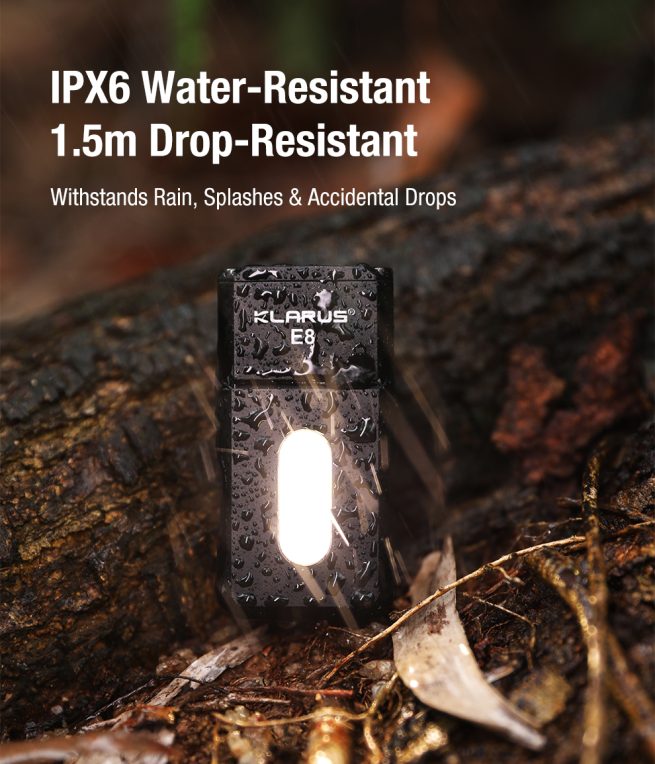 Klarus E8 EDC Triple-Light Swivel-Head Flashlight Black - 1000 Lumens - Image 16