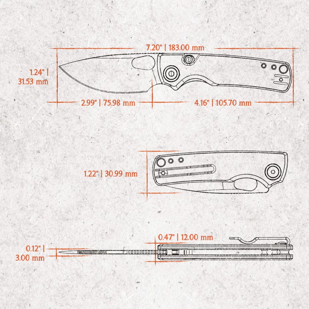 Vosteed Porcupine – 2.99″ 14C28N Blade & Micarta Handle, Top Liner Lock – A2605 - Image 15