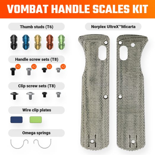 Vosteed Vombat Handle Scales Kits W0103 - Micarta