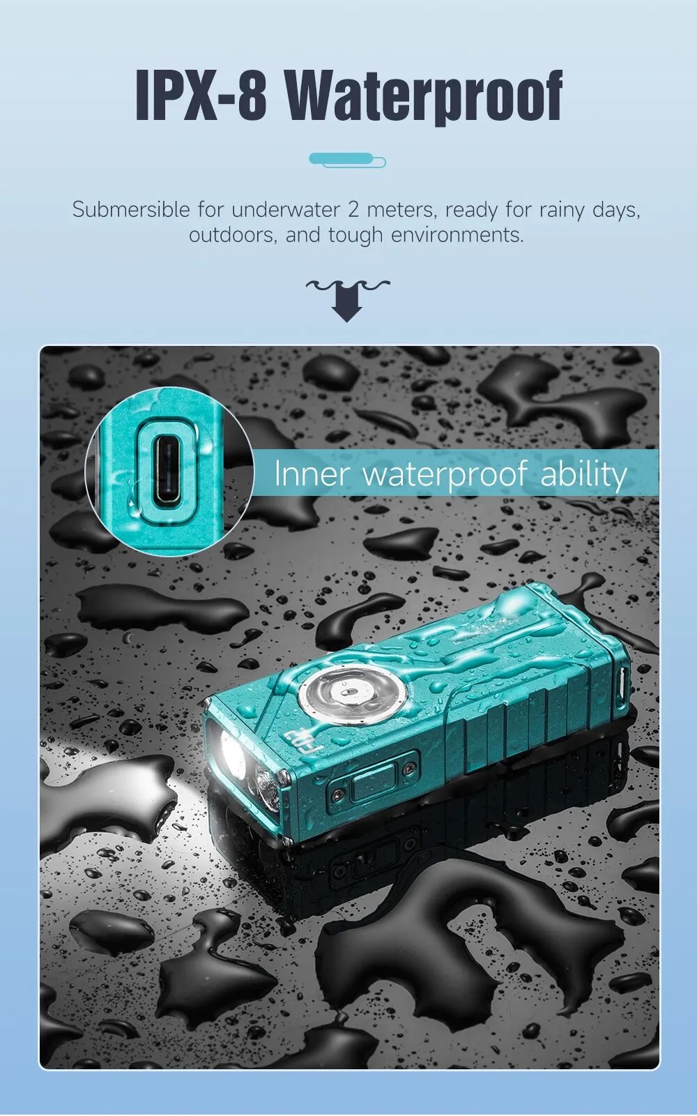 Lumintop F02 4-in-1 Mini Multifunctional Flashlight With UV RGB & Green Pointer – 1000 Lumens - Image 3