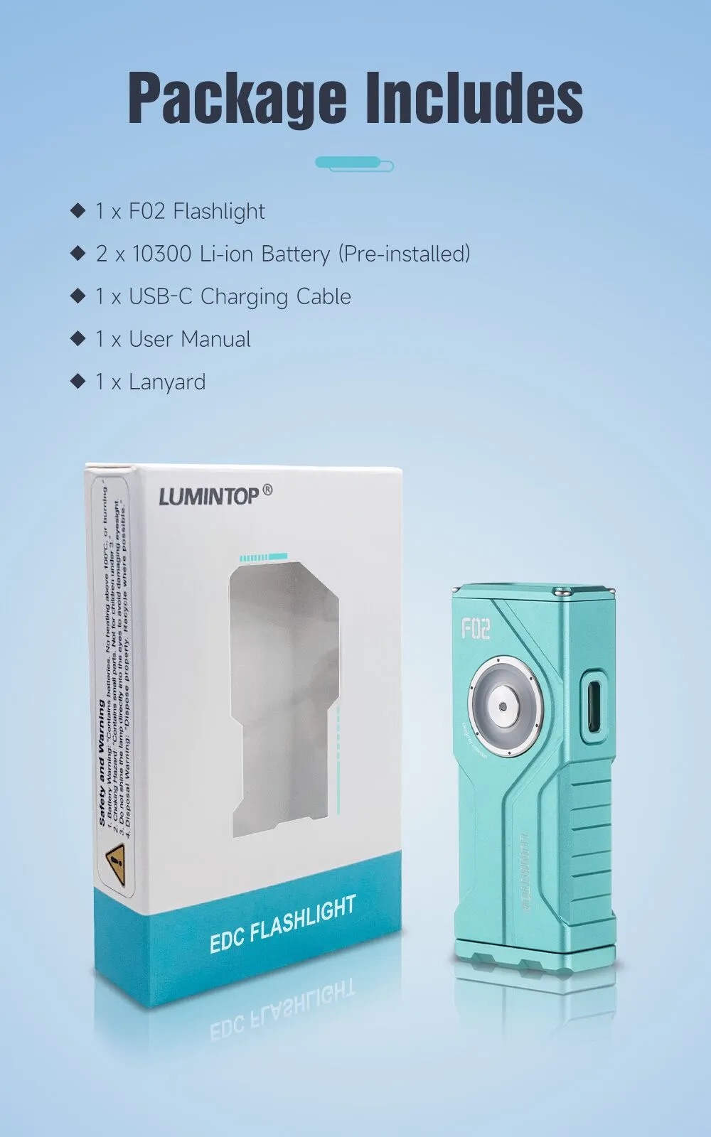 Lumintop F02 4-in-1 Mini Multifunctional Flashlight With UV RGB & Green Pointer – 1000 Lumens - Image 4