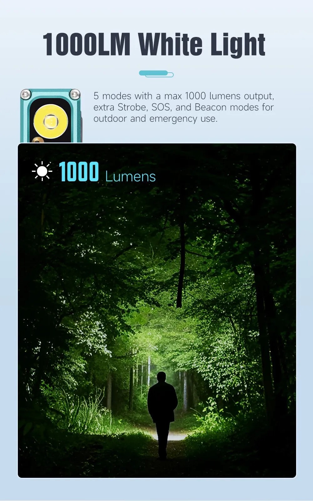 Lumintop F02 4-in-1 Mini Multifunctional Flashlight With UV RGB & Green Pointer – 1000 Lumens - Image 19