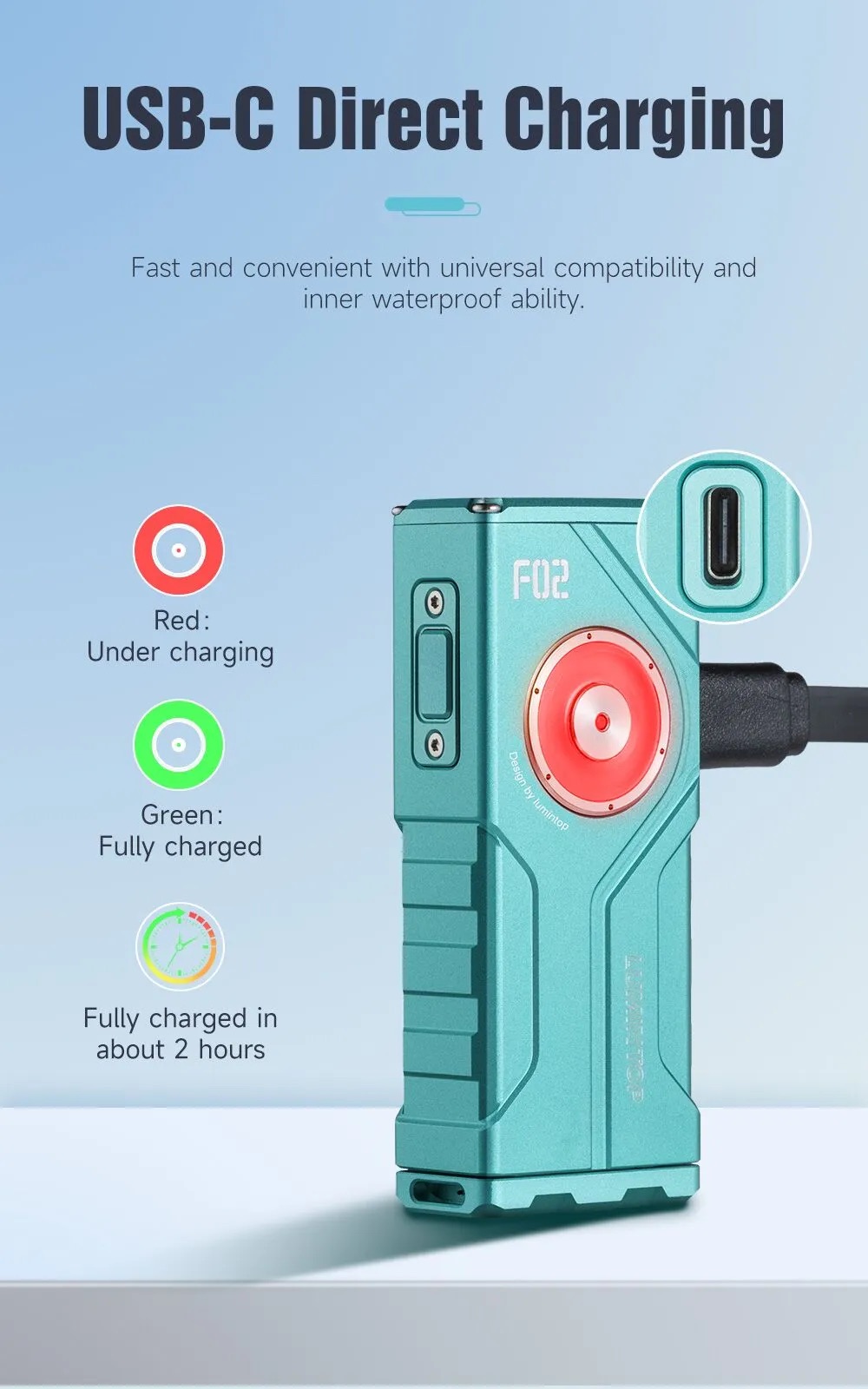 Lumintop F02 4-in-1 Mini Multifunctional Flashlight With UV RGB & Green Pointer – 1000 Lumens - Image 10