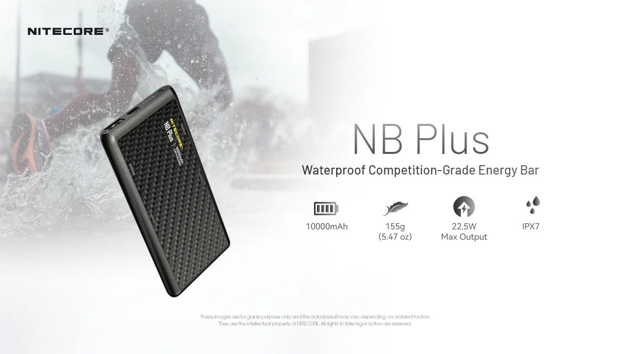 Nitecore NB Plus Ultra Lightweight Carbon Fibre Waterproof Power Bank 10,000mAh - Image 3