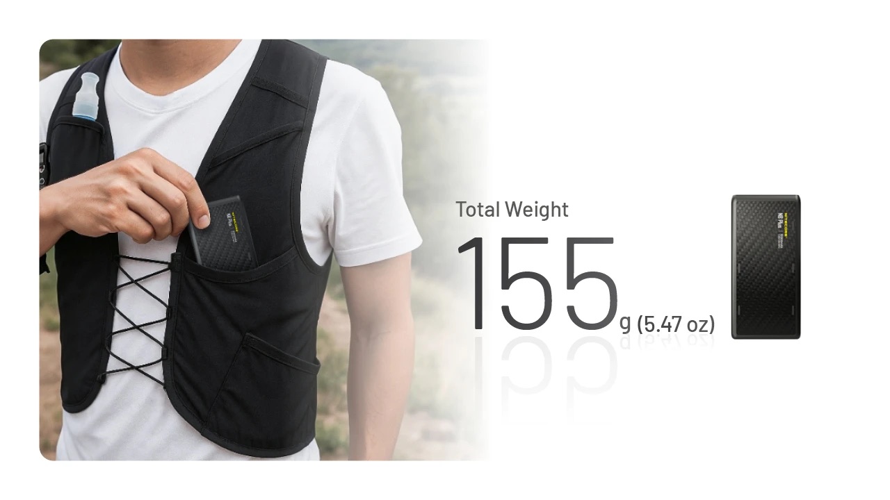 Nitecore NB Plus Ultra Lightweight Carbon Fibre Waterproof Power Bank 10,000mAh - Image 4