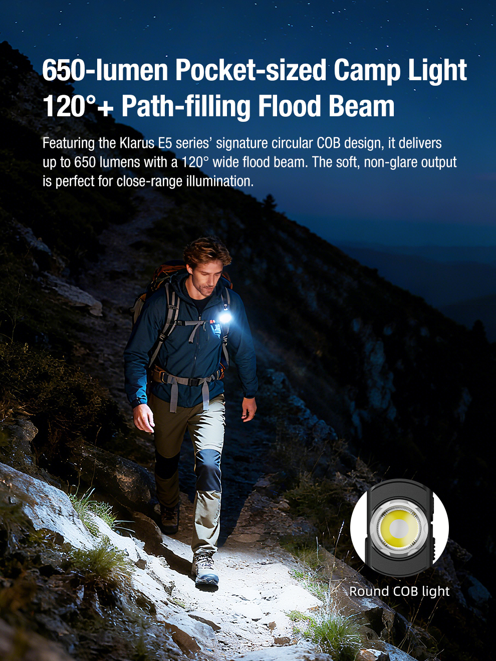 Klarus E5 Ultra Black EDC Flashlight - 850 Lumens - Image 6