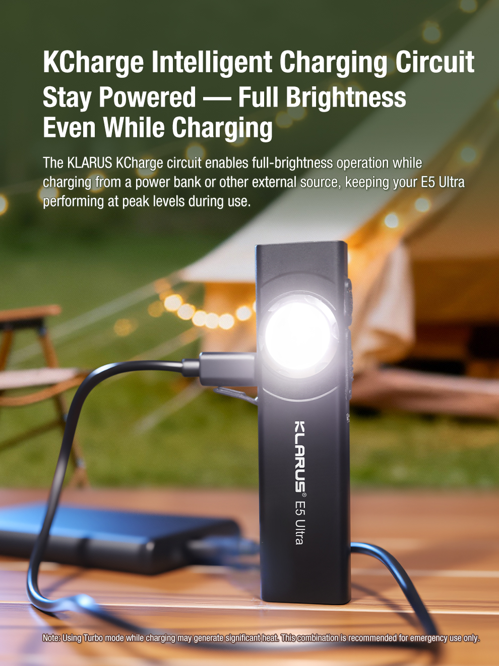 Klarus E5 Ultra Black EDC Flashlight - 850 Lumens - Image 10