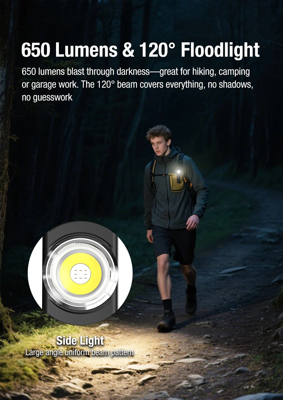 Klarus E5 Plus EDC Rechargeable Tool Light with Magnetic Base – 650 Lumens (Green) - Image 16