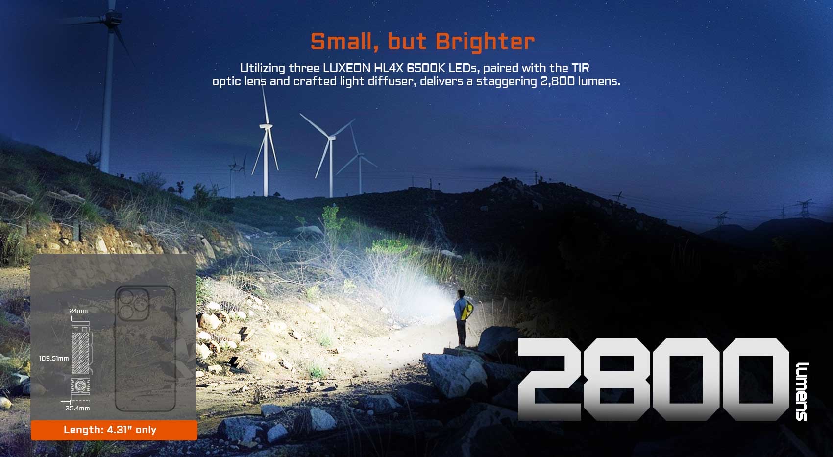 AceBeam EC20 RGBW Pocket Light with Magnetic Base - 2900 Lumens, 381 Metres (Desert Nichia) - Image 3