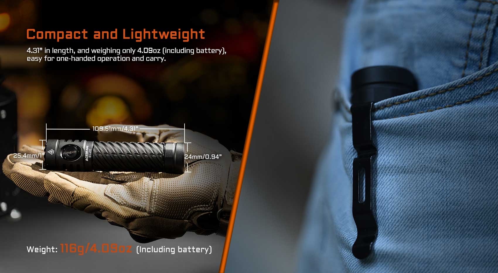 AceBeam EC20 RGBW Pocket Light with Magnetic Base - 2900 Lumens, 381 Metres (Desert Nichia) - Image 9