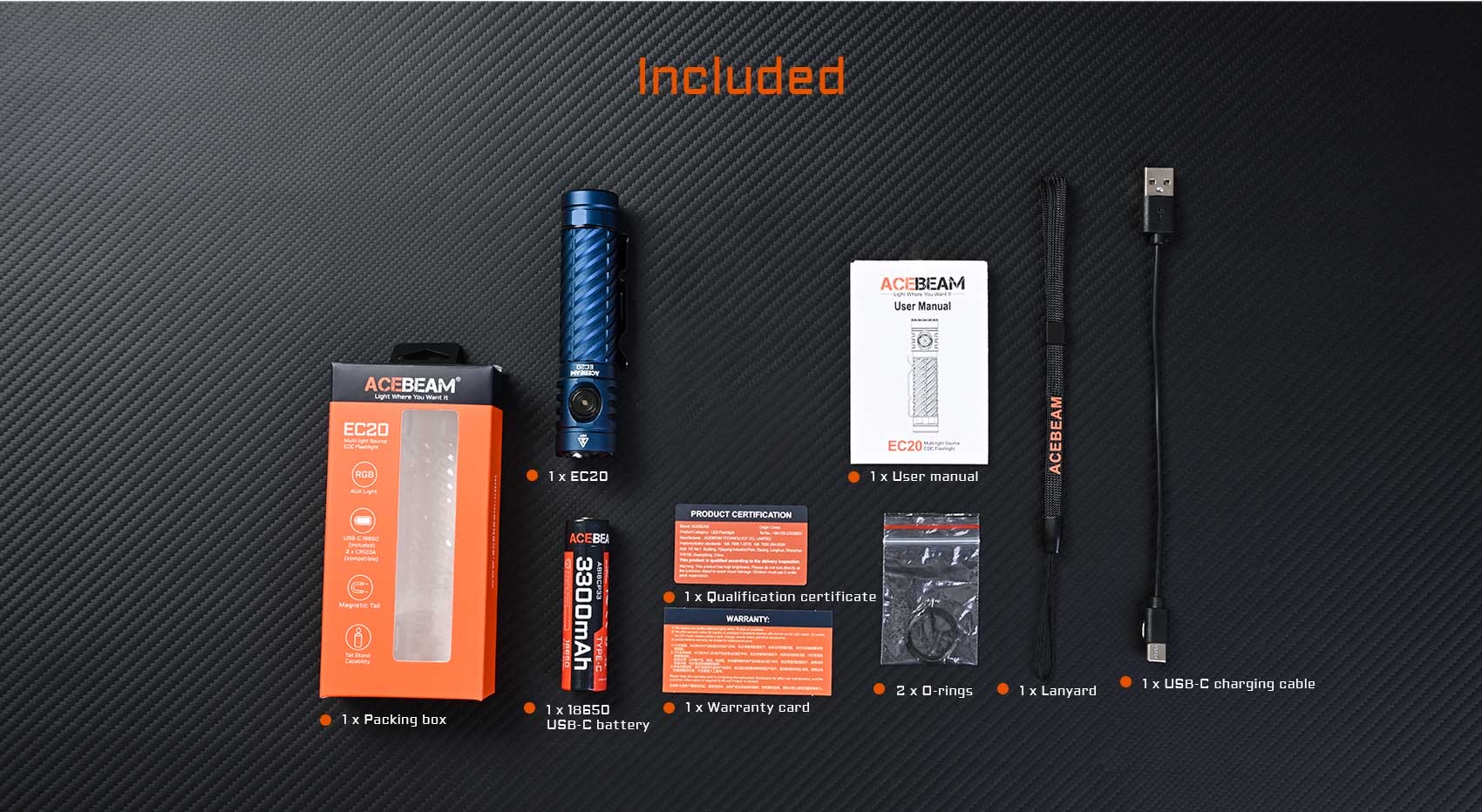 AceBeam EC20 RGBW Pocket Light with Magnetic Base - 2900 Lumens, 381 Metres (Desert Nichia) - Image 16