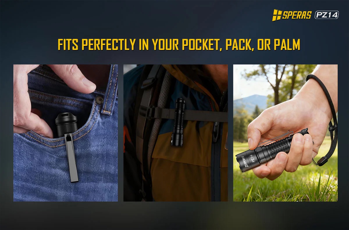 SPERAS PZ14 Zoomable EDC Hunting Flashlight – 1000 Lumens, 440 Metres - Image 7