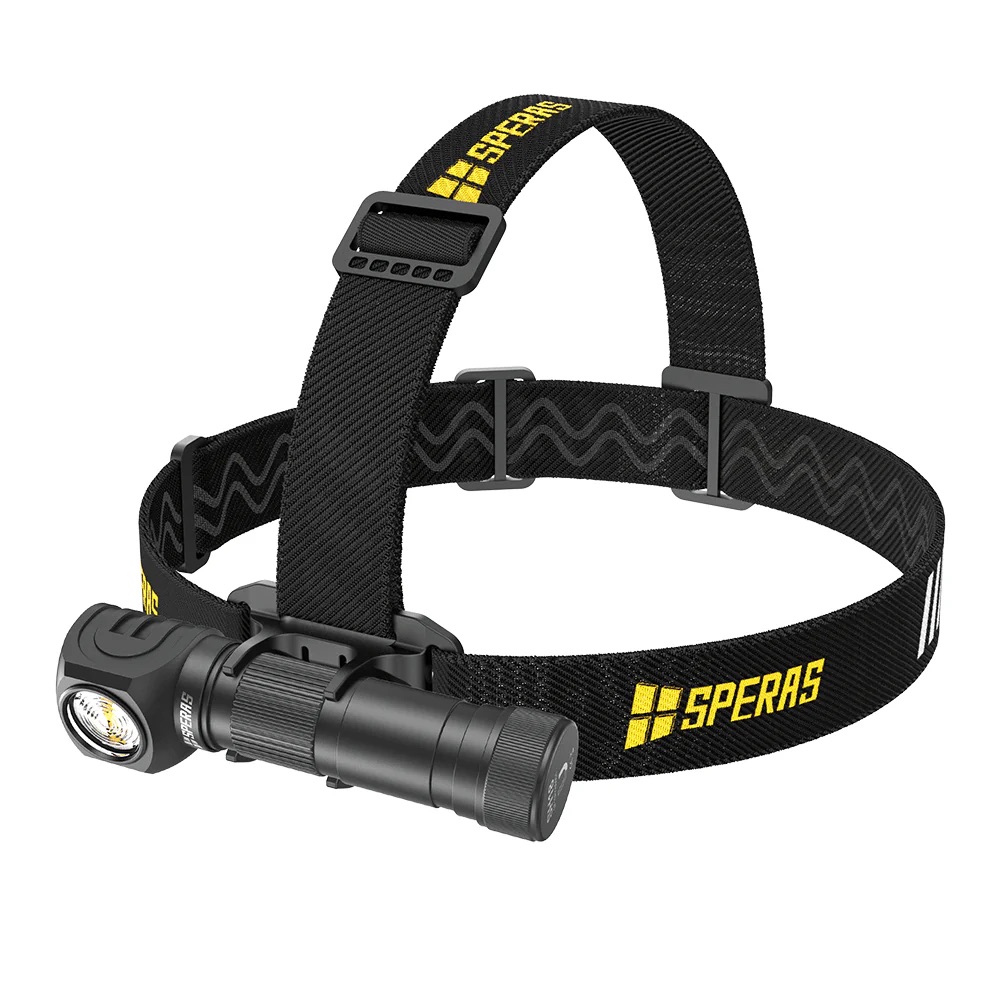 SPERAS SH18 Red and White Headlamp – 2000 Lumens, 250 Metres