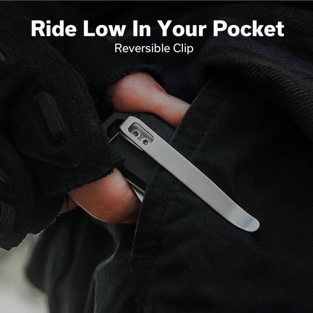 CIVIVI Neurohaptic C23080-2 with Milled Black Shredded G10 Handles and 3.74″ Stonewashed Nitro-V Blade, Button Lock - Image 13