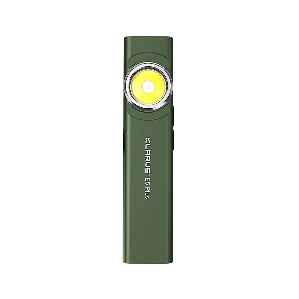 Klarus E5 Plus EDC Rechargeable Tool Light with Magnetic Base – 650 Lumens (Green)