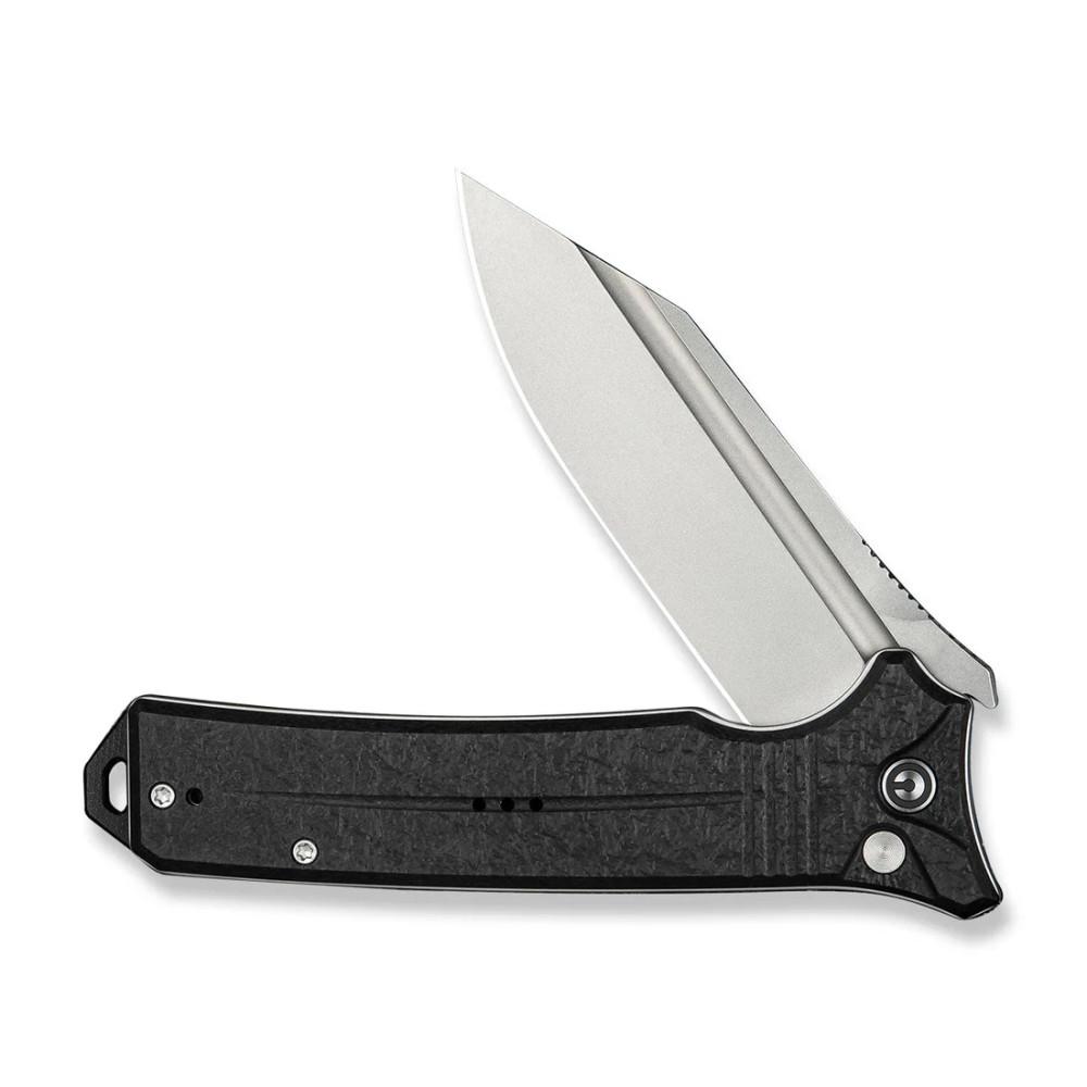 CIVIVI Neurohaptic C23080-2 with Milled Black Shredded G10 Handles and 3.74″ Stonewashed Nitro-V Blade, Button Lock - Image 7
