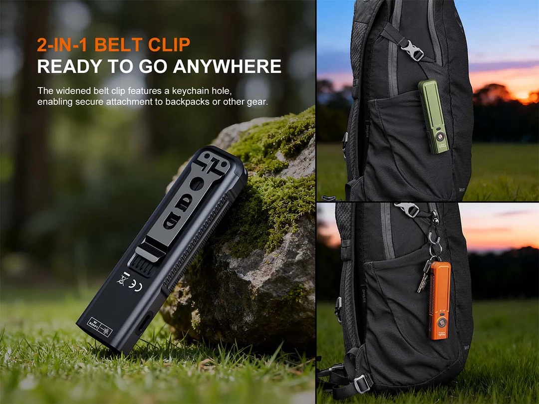 Fenix E06R Pro Flat Flashlight with UV & Red Laser Modes - 1600 Lumens, 160 Metres (OD Green) - Image 11