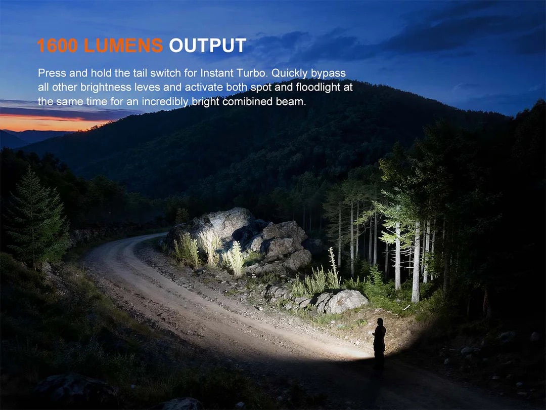 Fenix E06R Pro Flat Flashlight with UV & Red Laser Modes - 1600 Lumens, 160 Metres (OD Green) - Image 6