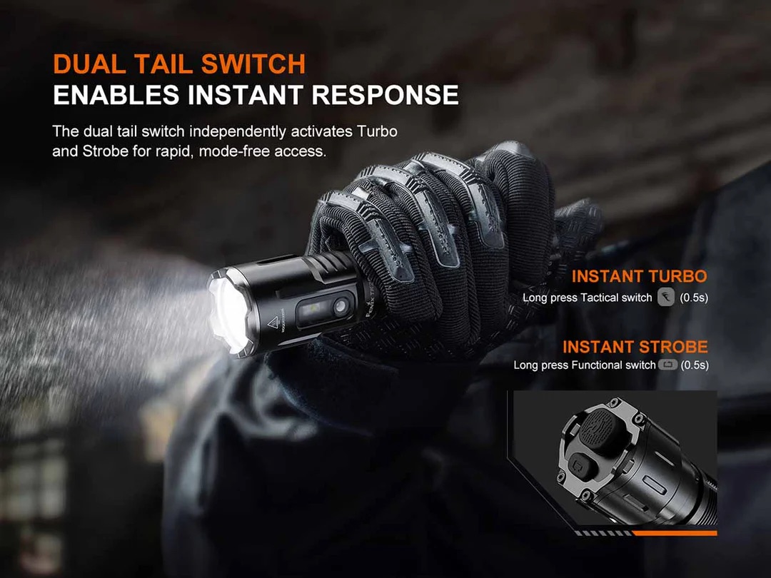 Fenix TK25R Rechargeable Flashlight (UV/Red/Blue Modes) - 3600 Lumens, 350 Metres - Image 6