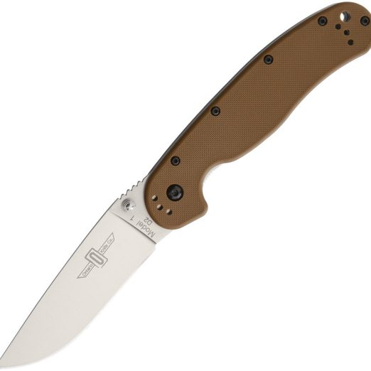 Ontario Knife Co. RAT I Linerlock Coyote Brown D2 Steel, Satin Finish - ON8867CB