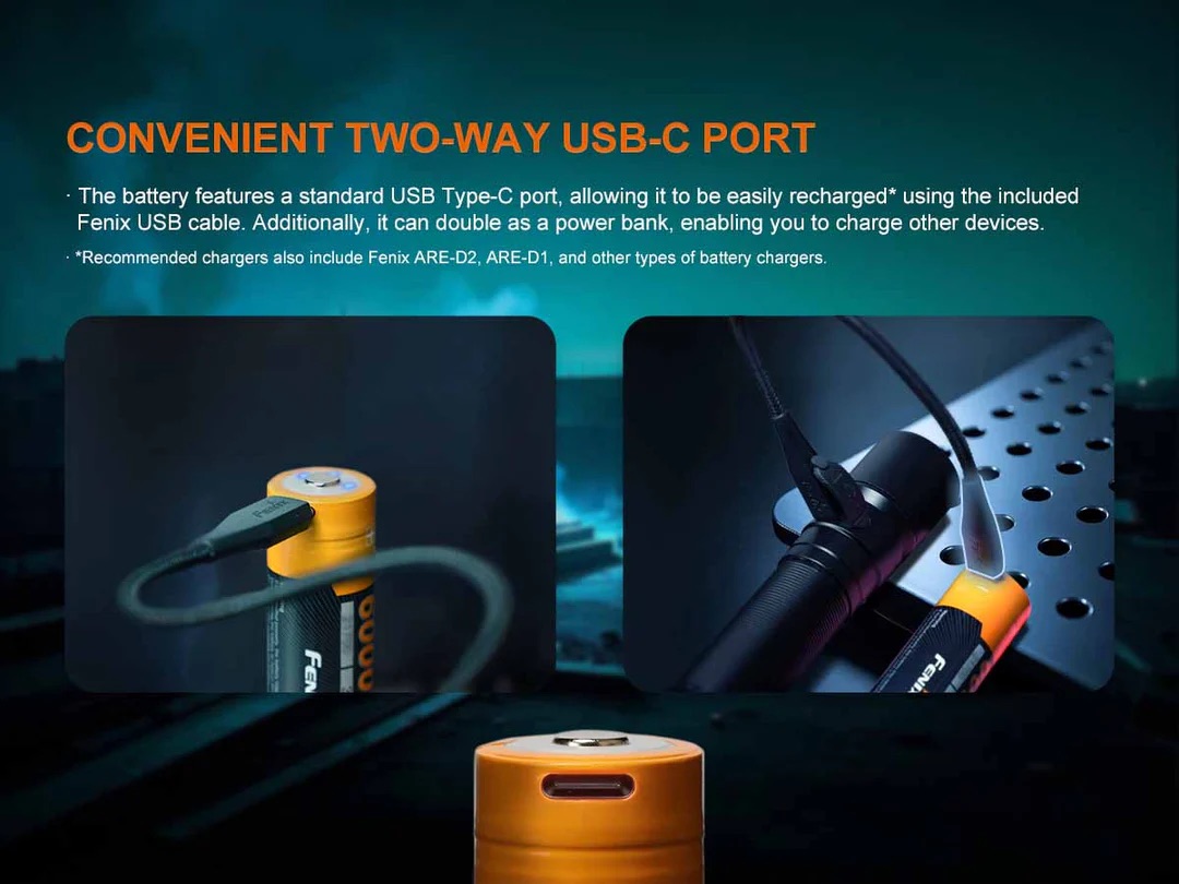 Fenix 21700 6000mAh ARB-L21-6000B Li-ion Rechargeable Battery & Power Bank - Image 4